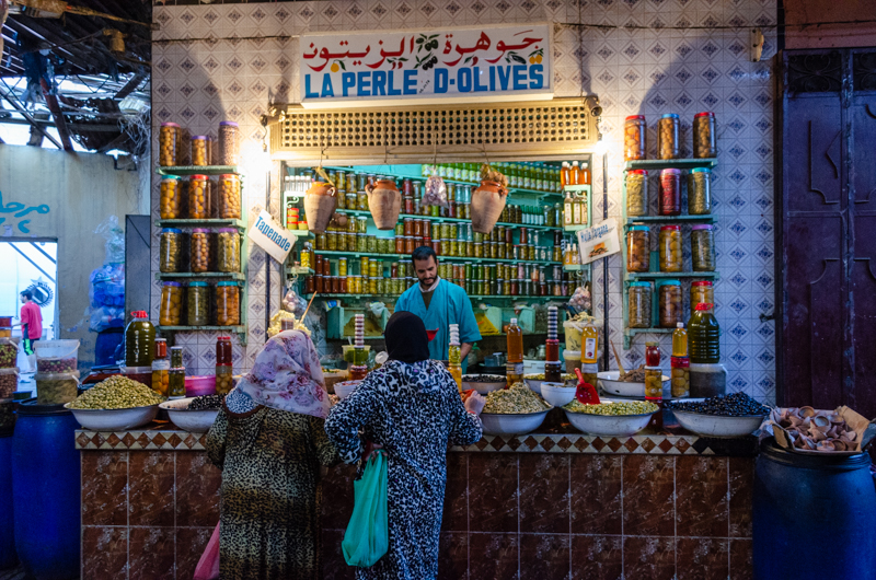 Inside a souk to start the food tour in marrakech