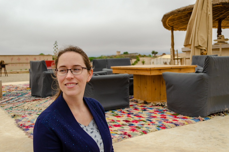 Jessica relaxing in the desert with no distractions
