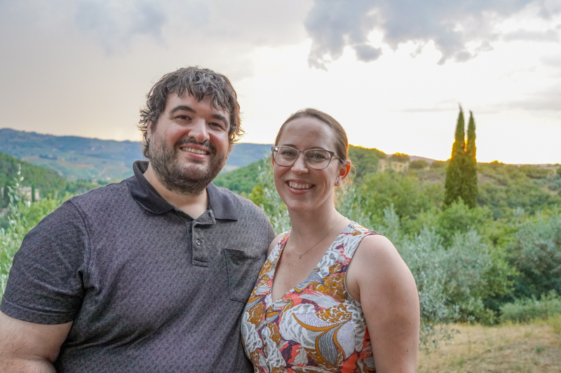 Sean and Jessica in Tuscany